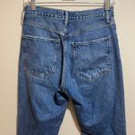 AGOLDE Riley High Rise Straight Asymmetrical Frayed Raw Hem Crop Jeans Size 25 Photo 11
