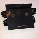 Black Floral Rhinestone Retro Boho Earrings Photo 3