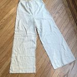 We Wore What Tie Waist Cream Wide Leg linen blend Pants size xs Photo 2