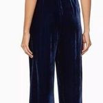 L'Agence  Navy Jaelyn Velvet Jumpsuit blue size 0 viscose silk C6 Photo 1