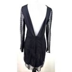 Innocence UK Black High Neck Long Sleeve Lace Low Back Dress Size 14 Uk / L US Size L Photo 3