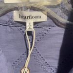 Heartloom Periwinkle Eyelet Cotton Button Down Shirt Size S Photo 1