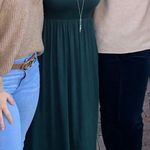 Dark Green Long Sleeved Maxi Dress Medium Photo 5