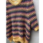 Universal Threads Vintage Universal Thread Yellow Pink striped Knit Sleeve Women’s Sz 2XL Sweater Photo 2