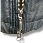 wilson's leather Vintage 90s  Black Faux Fur Lined Bomber Jacket Oversized Large Photo 3