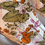 Cupshe Cream w/ Tropical Floral Button-Down Shirt Dress Swim Cover Up Size Small Photo 7