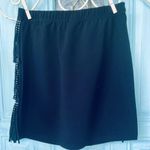 Black Fringe Mini Skirt Size Small Festive Fun Free The Roses Photo 4