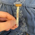 Free People  Kiss Kiss‎ Embroidered Lace Eyelet Tunic Top Size M Navy Photo 1