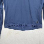 Under Armour Steel Blue Rush ColdGear Long Sleeve Mock Neck Zip Back Size Small Photo 2