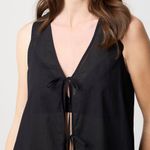 J.Crew  Black Tie Front Beach Cover Up Dress Size XXS Photo 1