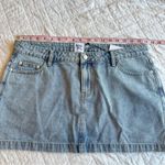 Princess Polly Nickei Nique Denim Mini Skirt Light Wash 12 NWT NEW Photo 5