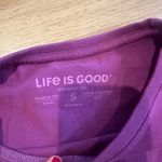 Life is Good  Purple Long Sleeve Tee with Daisy Design Photo 2