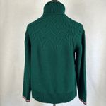 Tommy Hilfiger Green Turtleneck Sweater Cable Knit Long Sleeve Women Medium Photo 3