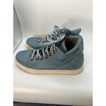 Bussola Size 41 Women's Blue Leather High Top Lace Up Side Zip Sneakers US 10 Photo 5