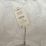 ZARA NWT Front Embroidery T-Shirt / White Lace Floral Top Women’s Small Photo 7