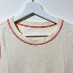 Zadig & Voltaire  Avin Topstitched Nocolor Off White Red Tee T-Shirt Size Small Photo 5