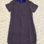 Olivaceous Olivacious Blue White Red Scalloped Patterned Shift Dress Sz S Photo 25