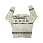 Francescas Symone Fair Isle Cropped Neutral‎ Cardigan Sweater Size Medium Nordic Tan Photo 1