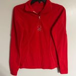 Spyder  Red Fleece Quarter Zip‎ Sweatshirt Women’s Size 6 Red Rhinestone Details Photo 0