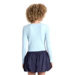 NWT Light Blue Ribbed Cardigan Size M Photo 1