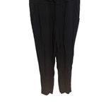 Loft Black XS Jumpsuit V Neck Oversized Sleeveless Ruched Shoulders Minimalist Photo 2