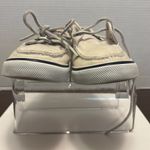 Sperry Cream Leather Boat Shoes with Moccasin Stitching Photo 6