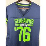 Fanatics Women’s Fanatcs Medium Neon Green and Navy Seahawks ‘76 Jersey Photo 1