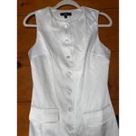 Lulus NWT  Sophisticated Icon White Satin Button-Up Mini Dress With Pockets Sz S Photo 2