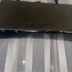 Vintage patent Leather Hinged Top Handle Bag black w/ gold hardware Spilene Photo 2