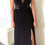 Morgan & Co Black elegant maxi dress with mesh detail and slit Photo 0