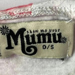 Show Me Your Mumu SHOE ME YOUR MUMU WOMENS ONE SIZE WHITE PINK FLORAL BELTED ROBE CLEAN CONDITION Photo 4