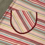 Vintage lapis striped apron style pocket skirt size small flare Red Photo 1