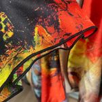 VTG Satin Silk Kimono Size Medium Colorful Artsy Eclectic Maximalist Unique Photo 1