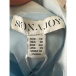 Shona joy NWT Labyrinth One Shoulder Silky Lace Maxi Dress Blue Size 10 Photo 4