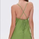 Forever 21 Green Criss Cross Linen Blend Mini Dress Photo 3
