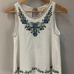 Max Studio NWT Women's White Floral Embroidered Lace-Trimmed Tank Top XS Photo 2