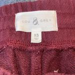 Lou & grey  Women’s Maroon Shooting Star Terry Sweat Jogger Pants Size XS Photo 3