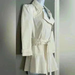 Bebe Flirty Zip Coat White (319) Photo 3