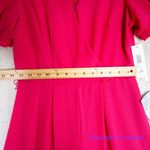 Eliza J New!‎  Short Sleeve V Neck CropJumpsuit Size 2 in Hot Pink Photo 6