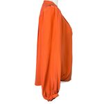 Winter Kate limited edition embroidered silk Anjali plunge blouse Size XS Orange Photo 2