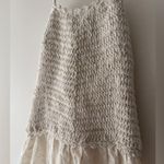 ASOS  Cream Crochet Halter Mini Beachy Mini Dress Eyelet Details Photo 2