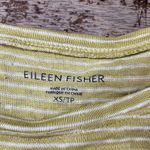 Eileen Fisher  Yellow Striped T Shirt Short Sleeve Tee 100% Organic Cotton Top XS Photo 2