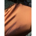 Joie Satin  Burnt Orange Wide Leg Capri Belt L wide leg spring contemporary boho Photo 7