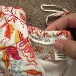 Midnight sky  Crop Top Sz XL Floral Paisley Linen Corset Handkerchief Coconut Gir Photo 6