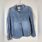 J.Crew  Denim Western-Fitted Chambray Shirt Size 6 Cowgirl Country Photo 4