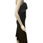 Vintage 90s Black Asymmetrical Ruffle Goth Dress XS Photo 6
