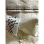 LOGO By Lori Goldstein LOGO Lori Cream White Cropped Wide Leg Denim Jeans Womens Size 18WP Frayed Hem Photo 7