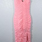 Elliatt NWT Sugarpink Bodycon Katarina Ruched Mesh Midi Dress Small Photo 0