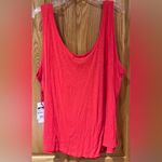 Gibson x Hi Sugarplum! Summerland Scooped Neck Pocket Tank Top Hot Orange Sz 2X Photo 8