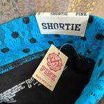 PINK - Victoria's Secret Y2K VTG  NWT Foldover Rhinestone Booty Shorts Blue Lace Sma Photo 5